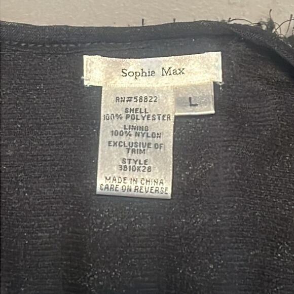 Sophie‎ Max Sweater Cardigan Semi-Sheer Long Sleeve Black Women's Size Large - Picture 7 of 7
